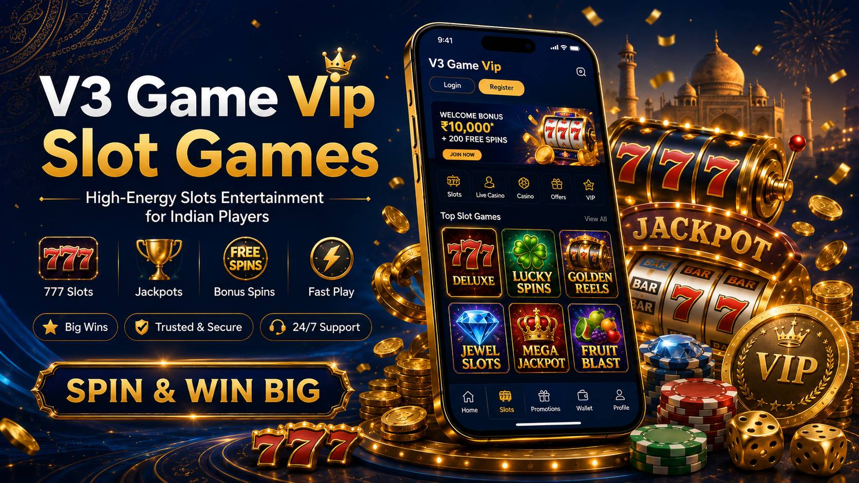 V3 Game Vip slot games on mobile